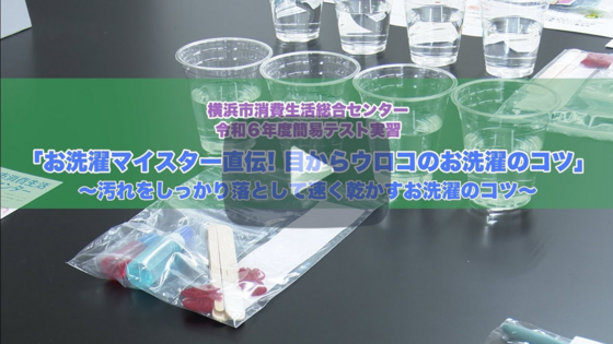 洗濯用洗剤の基礎講習と基本性能についての実習の模様